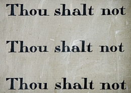 "Thou shalt not" spelled out three times