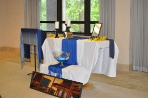 A central worship space for the conference, with objects reminding us of our identity, made in God's image.