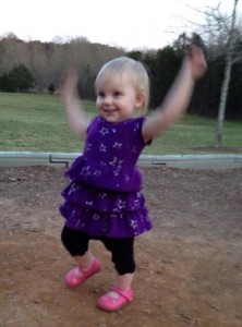 The author's toddler daughter