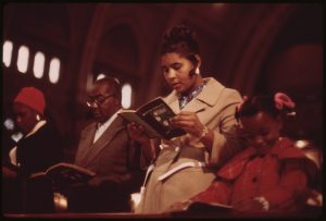 Worshippers at Holy Angel Roman Catholic Church on Chicago’s South Side
