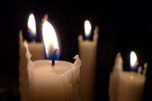 Candles lit for Advent