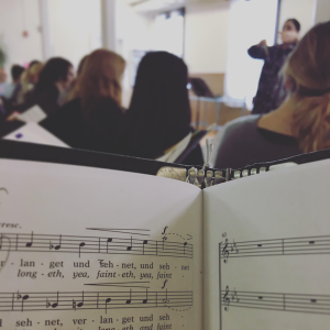 view of sheet music and choir