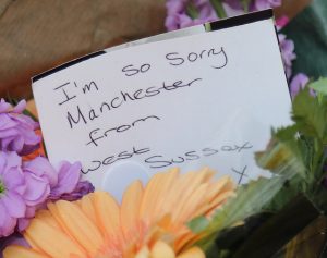 note at Manchester bombing memorial