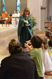 Blessing of the worms for All Saints’ compost bin