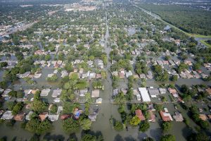 Flooding in Port Arthur, Texas, following Hurricane Harvey