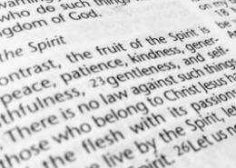 picture of fruits of the spirit passage from the book of Galatians in the Christian Bible
