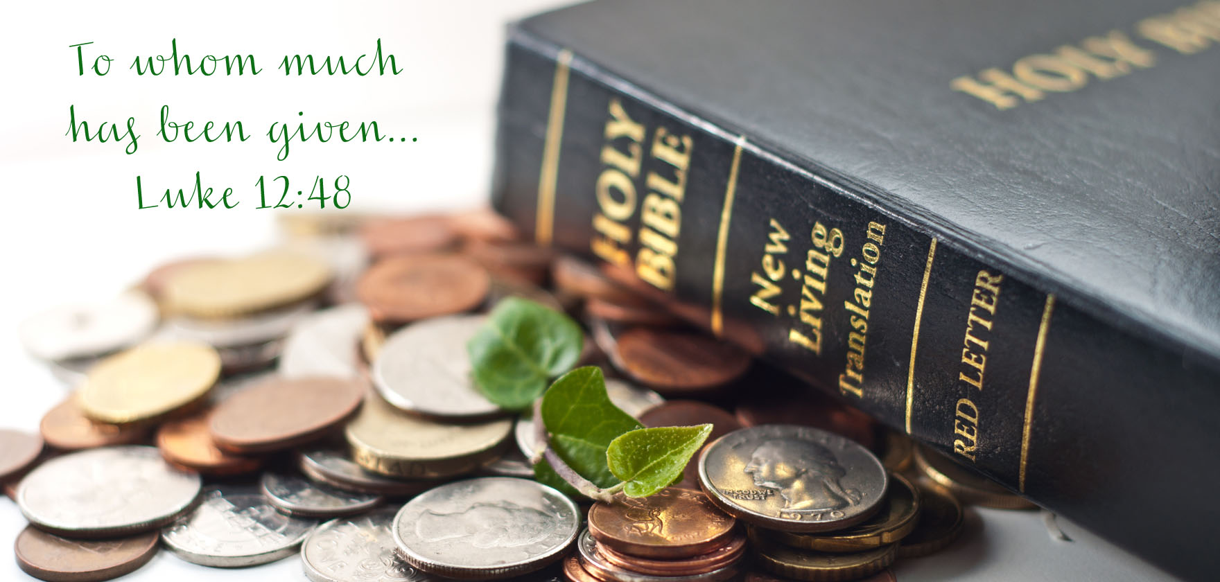 stewardship Bible coins to whom much has been given - Germantown